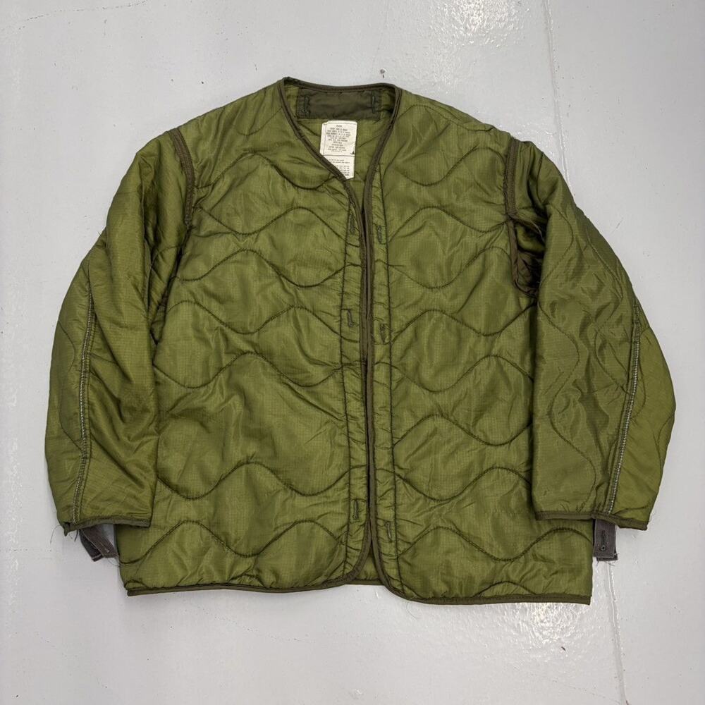 Vintage 80s US Army Military Quilted Jacket Liner